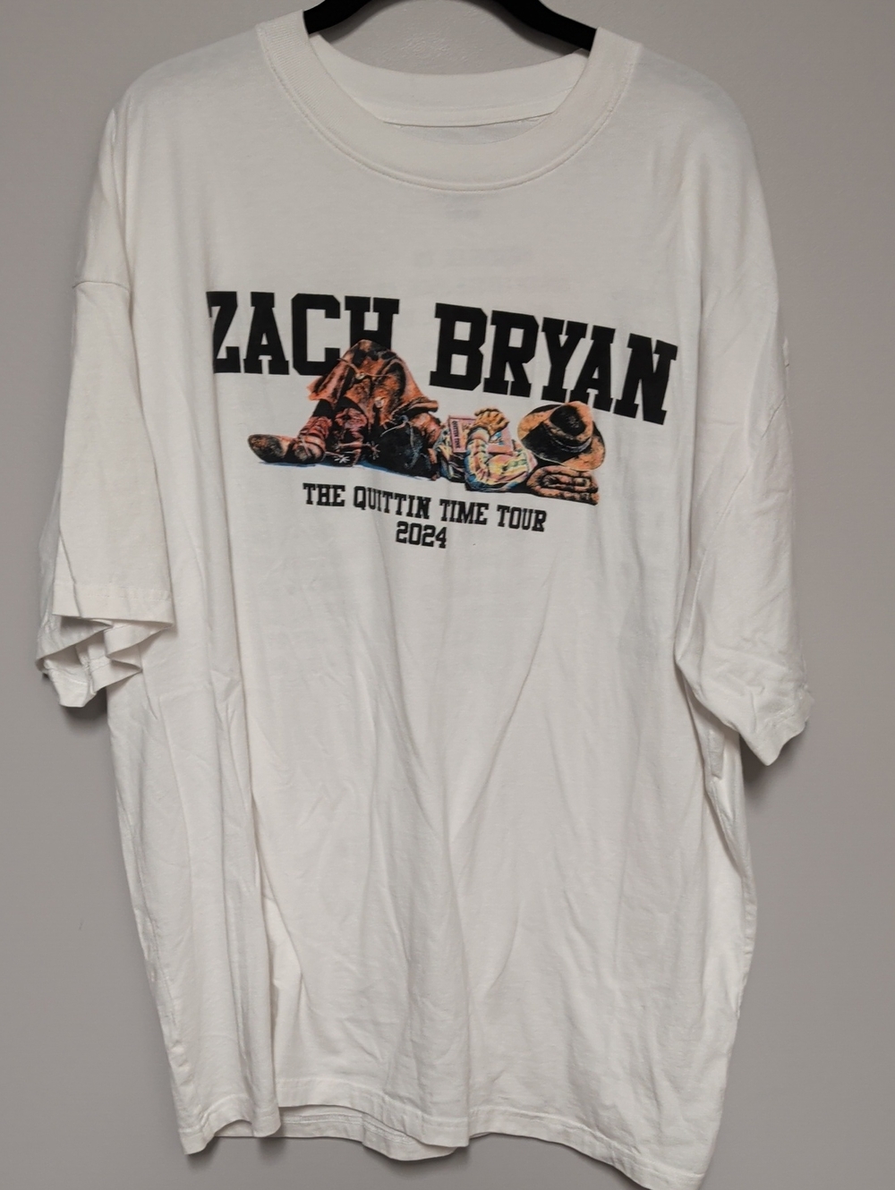 'The Quittin Time Tour 2024' White Graphic Tee